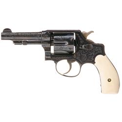Kornbrath Factory Engraved Smith & Wesson Third Model .32 Hand Ejector with Ivory Grips and Factory 