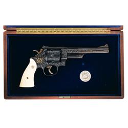 Extremely Rare Cased Class A Factory Engraved Smith & Wesson 125th Anniversary Commemorative .45 cal