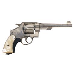 Inscribed Smith & Wesson Second Model 44 Hand Ejector With Factory Letter and Badges