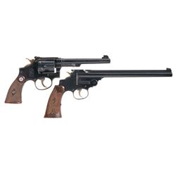 Two Smith & Wesson Handguns -A) Smith & Wesson Model K-22 Outdoorsman Double Action Revolver  B) Out