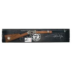 John Wayne 100th Anniversary Winchester Model 1892 High Grade Lever Action Carbine with Box and Pape