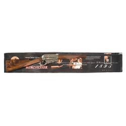 Engraved Gold Inlaid Limited Edition Winchester Model 1895 High Grade Lever Action Rifle with Box