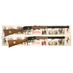 Pair of Consecutively Serial Numbered Boxed Winchester Model 94 Buffalo Bill Commemorative Long Guns