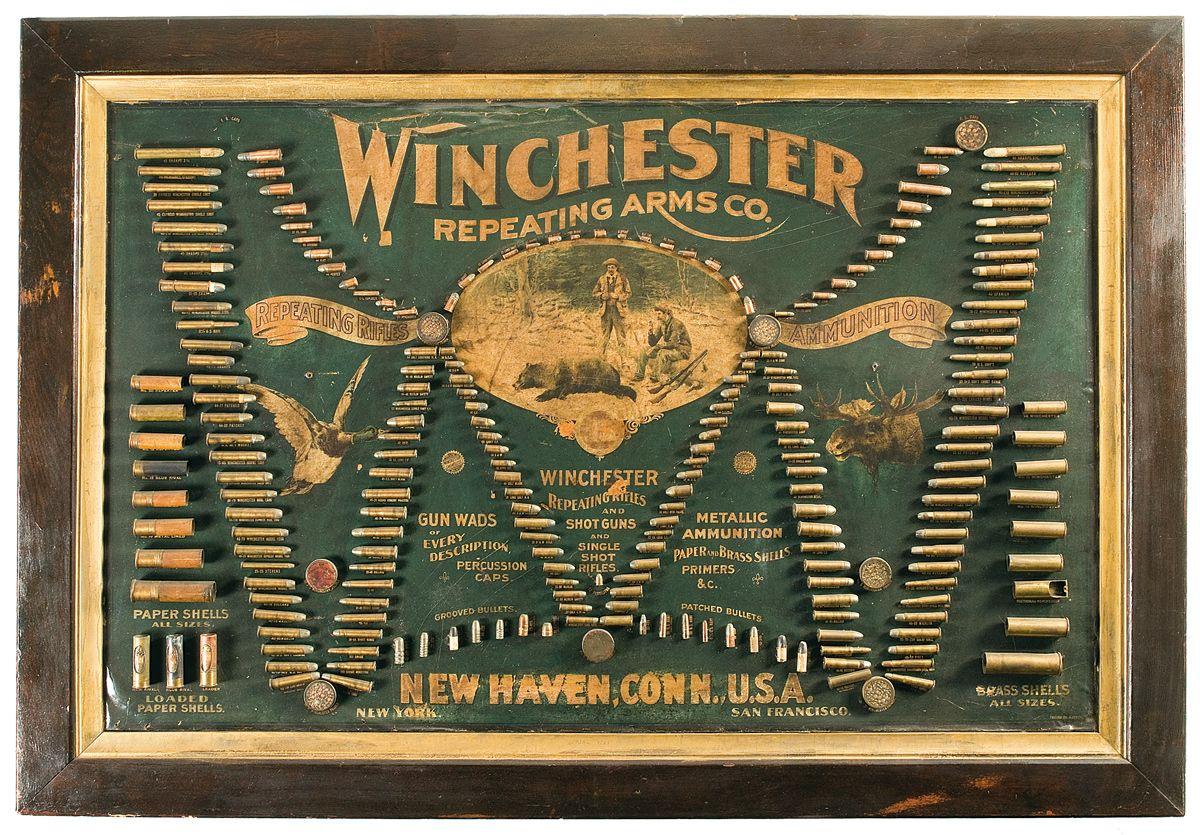 Scarce Winchester Double W Cartridge Display Board