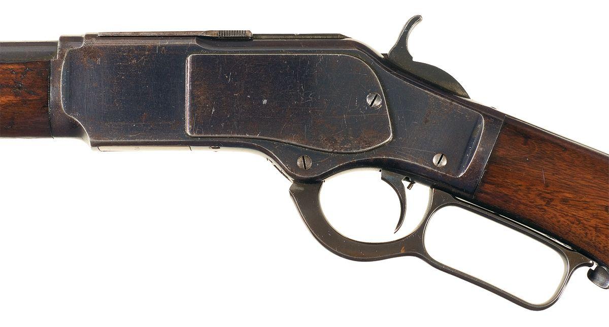 Winchester Model 1873 Lever Action Rifle with Plain Pistol Grip Stock