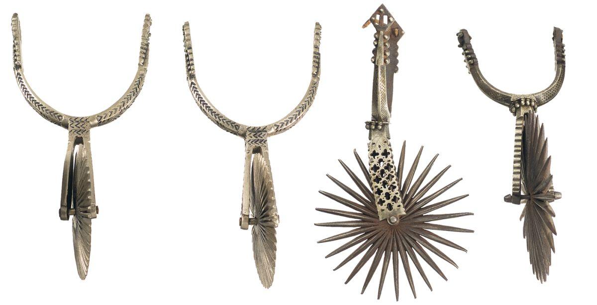 Two Pair of Large Rowel Spurs