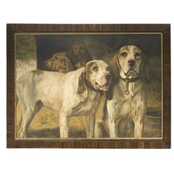 Framed H.R. Poore  Bear Dog  Winchester Advertising Print