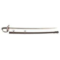 U.S. Civil War Non-Regulation Model 1800 Foot Officers Sword with Scabbard