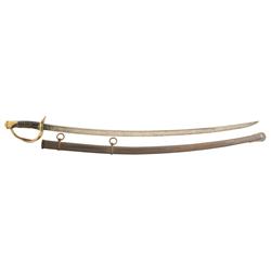 U.S. Ames Model 1860 Light Cavalry Saber with Scabbard