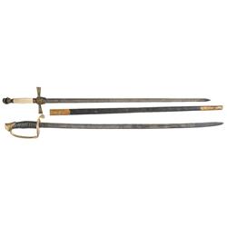 U.S. Model 1850 Foot Officer's Sword and Militia NCO Sword