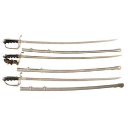 Three U.S. Army Model 1902 Officers Sabers