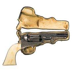Exceptional Colt Model 1849 Pocket Revolver with Deluxe Factory Gustave Young Engraving, Ivory Grip 