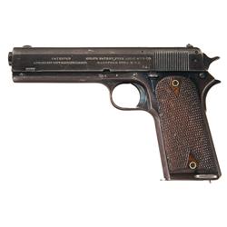 U.S. Colt Model 1907 Military Semi-Automatic Pistol Serial Number 9 with British Markings and Factor