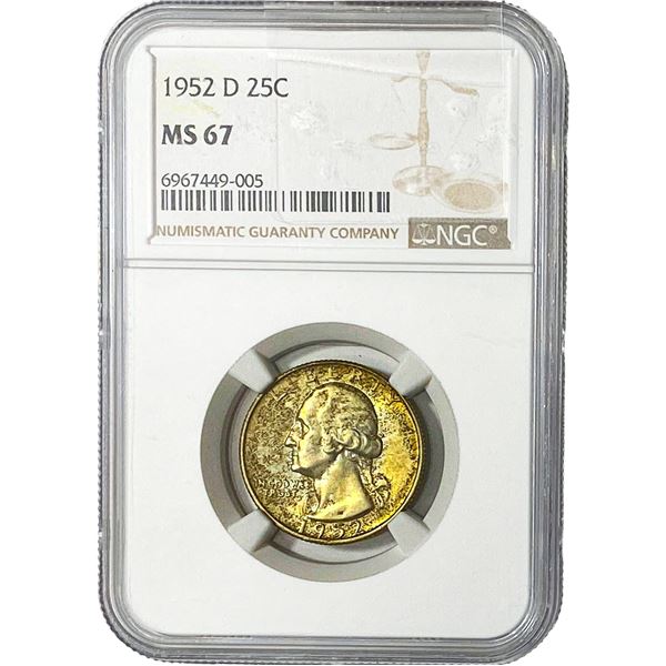 1952-D Washington Silver Quarter NGC MS67