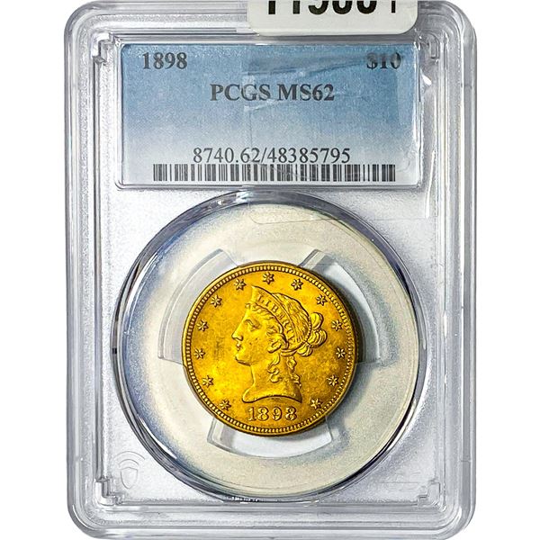 1898 $10 Gold Eagle PCGS MS62