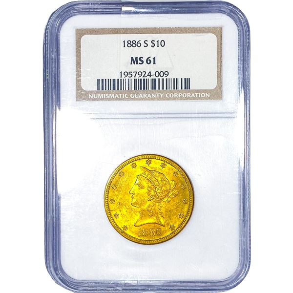 1886 $10 Gold Eagle NGC MS61