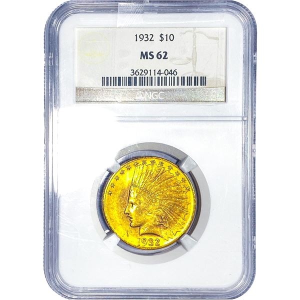 1932 $10 Gold Eagle NGC MS62