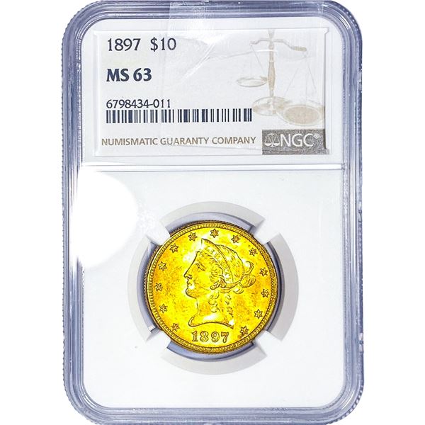 1897 $10 Gold Eagle NGC MS63