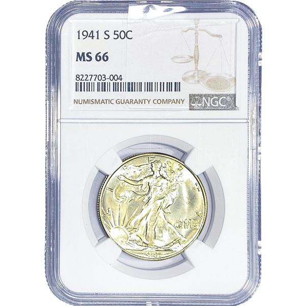 1941-S Walking Liberty Half Dollar NGC MS66
