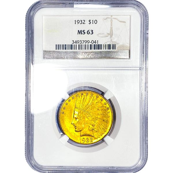 1932 $10 Gold Eagle NGC MS63