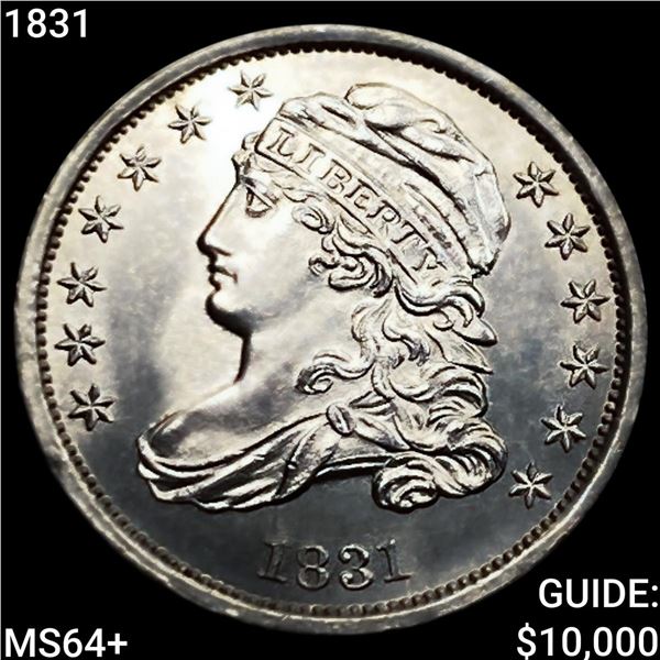 1831 Capped Bust Dime CHOICE BU+