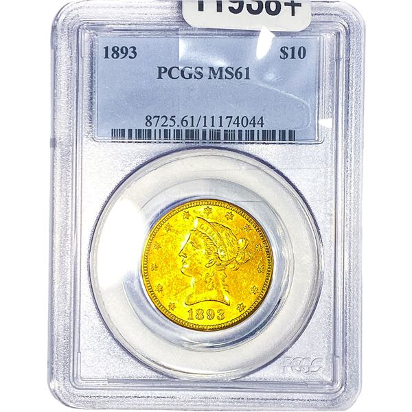 1893 $10 Gold Eagle PCGS MS61