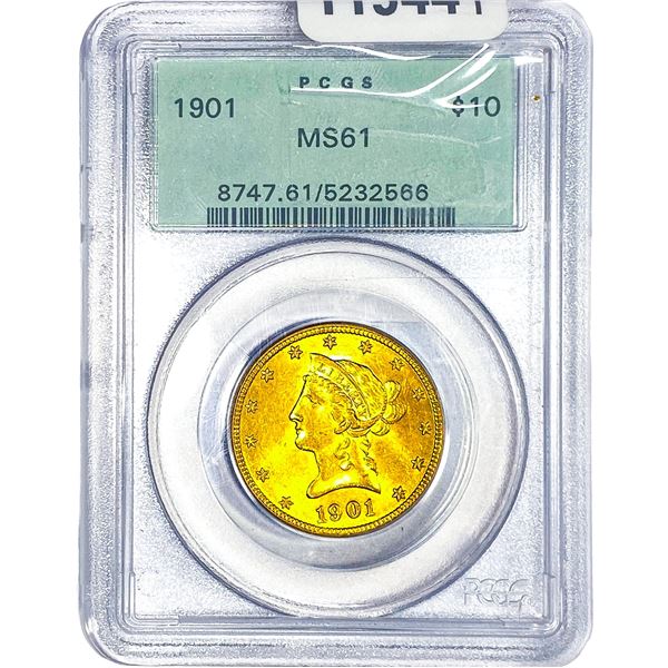 1901 $10 Gold Eagle PCGS MS61
