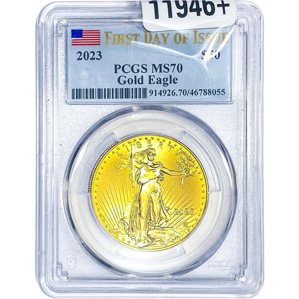 2023 1oz Gold Eagle $50 PCGS MS70