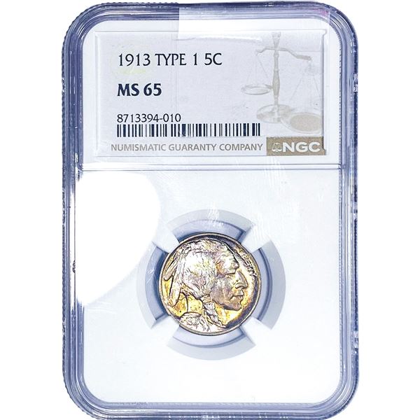 1913 Buffalo Nickel NGC MS65 Type 1