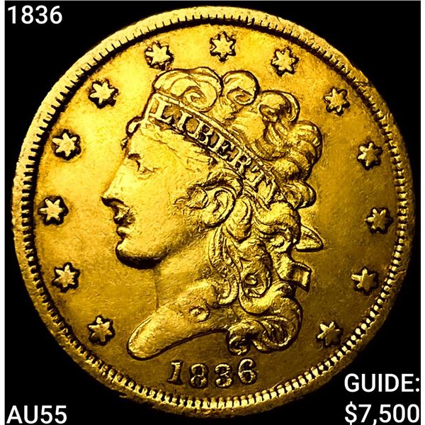 1836 $5 Gold Half Eagle HIGH GRADE