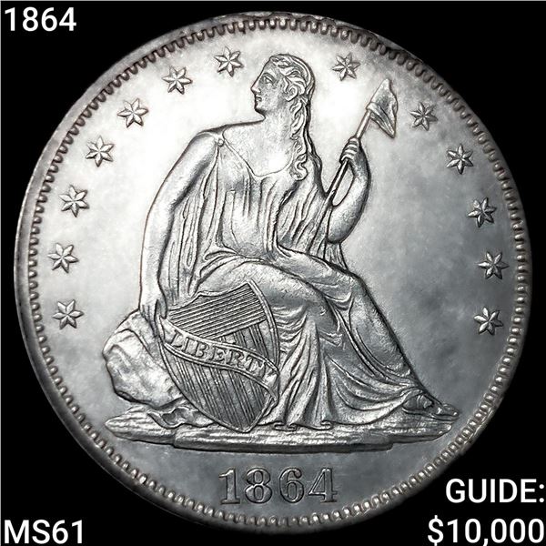 1864 Seated Liberty Half Dollar UNCIRCULATED