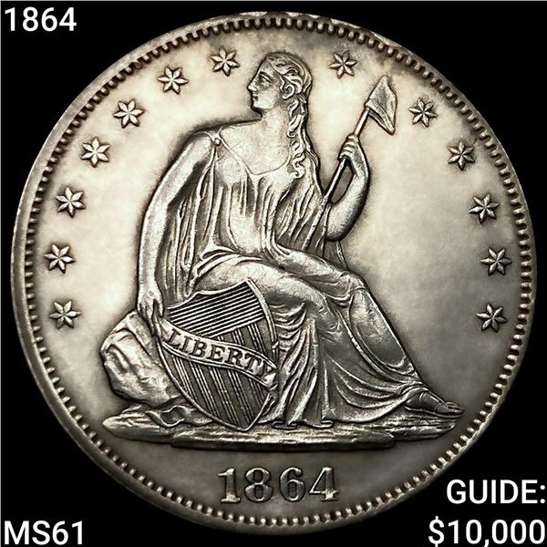 1864 Seated Liberty Half Dollar UNCIRCULATED
