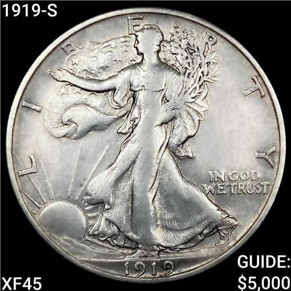 1919-S Walking Liberty Half Dollar NEARLY UNCIRCULATED