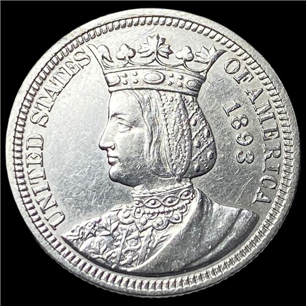 1893 Silver Isabella Quarter CLOSELY  UNCIRCULATED