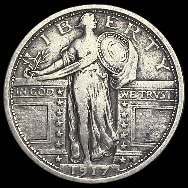 1917 Type 1 Standing Liberty Quarter LIGHTLY  CIRCULATED