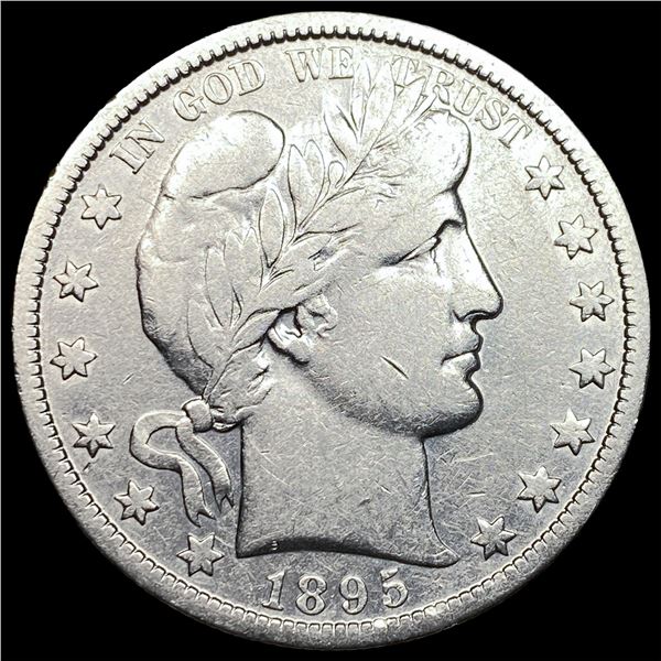 1895-O Silver Barber Half Dollar LIGHTLY  CIRCULATED