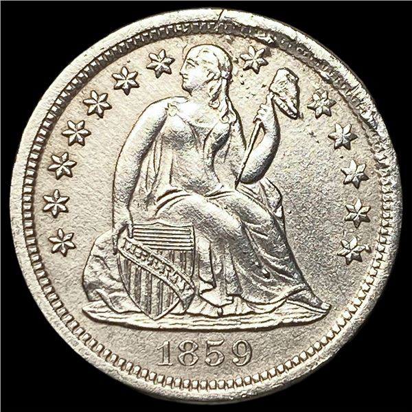 1859-O Silver Seated Liberty Dime  UNCIRCULATED