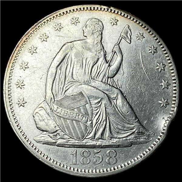 1858 Seated Liberty Half Dollar HIGH GRADE