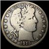 Image 1 : 1913 Silver Barber Half Dollar NICELY  CIRCULATED
