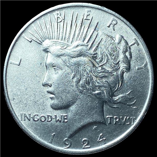 1924 Silver Peace Dollar CLOSELY UNCIRCULATED