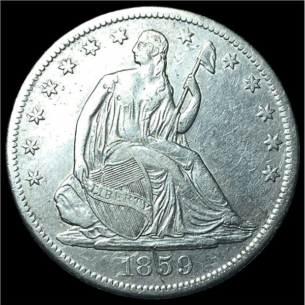 1859-S Seated Liberty Half Dollar CLOSELY  UNCIRCULATED
