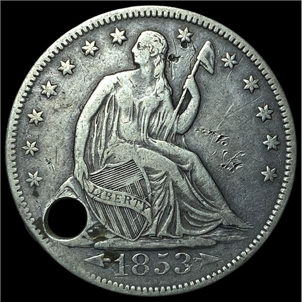 1853 Arrows/Rays Seated Liberty Half Dollar  HIGH GRADE