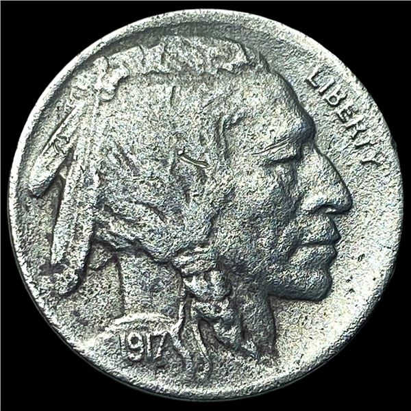 1917-D Buffalo Nickel NEARLY UNCIRCULATED
