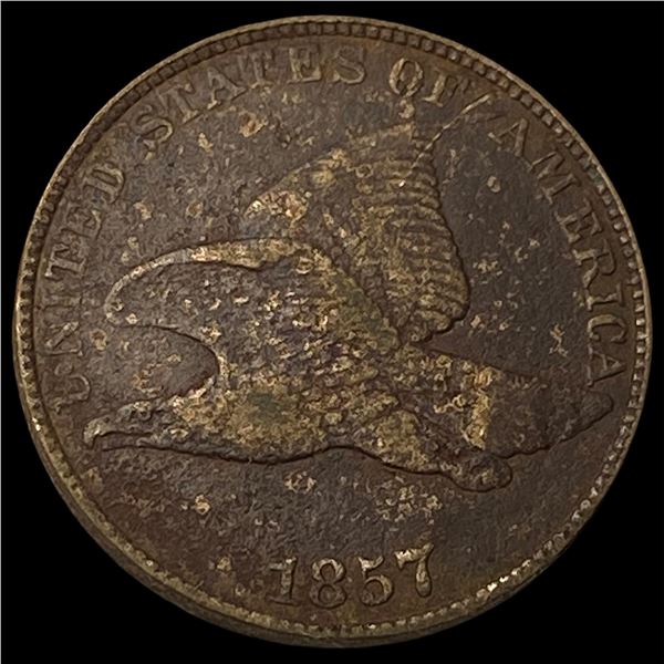 1857 Flying Eagle Cent NEARLY UNCIRCULATED