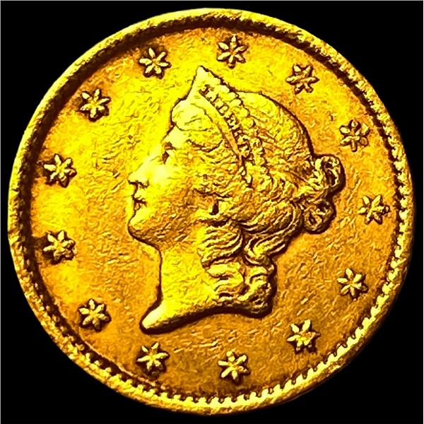 1853 Gold $1 Liberty Head Type 1 CHOICE AU