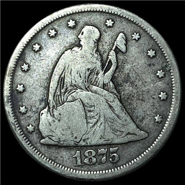 1875-CC Silver Twenty Cents LIGHTLY  CIRCULATED