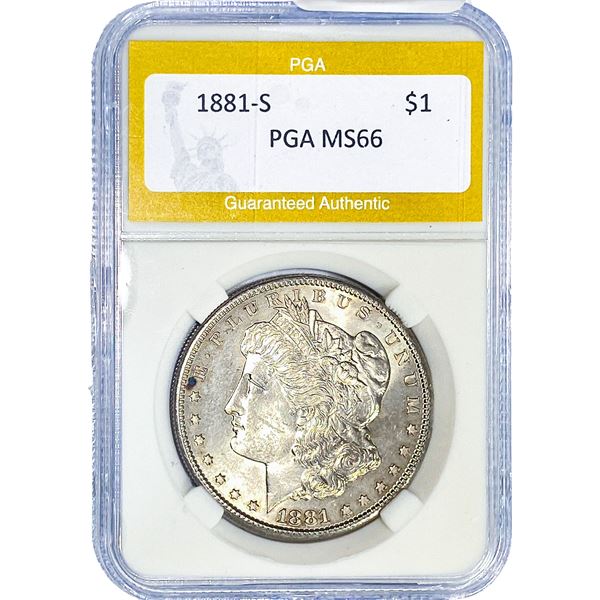 1881-S Morgan Silver Dollar PGA MS66