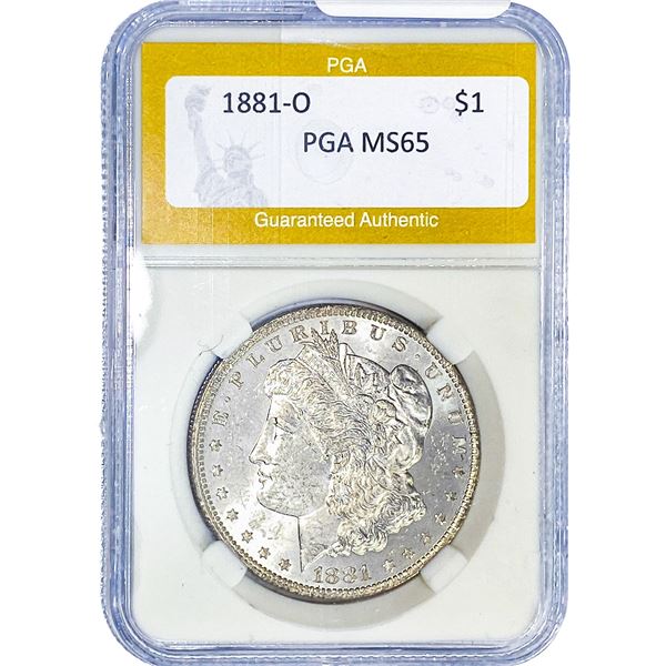 1881-O Morgan Silver Dollar PGA MS65