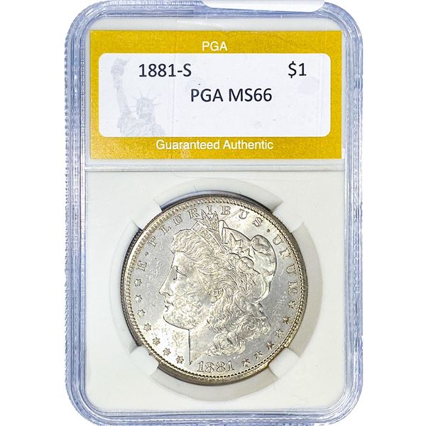 1881-S Morgan Silver Dollar PGA MS66