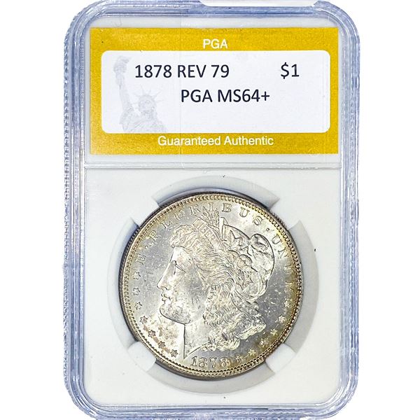 1878 REV 79 Morgan Silver Dollar PGA MS64+